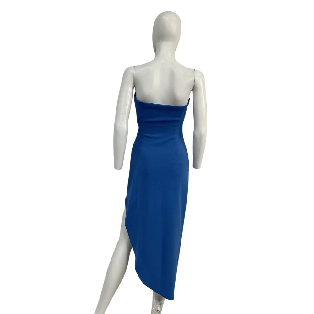 Misha Bonded Marina Blue Audrina Midi Dress Size S - Picture 3 of 6